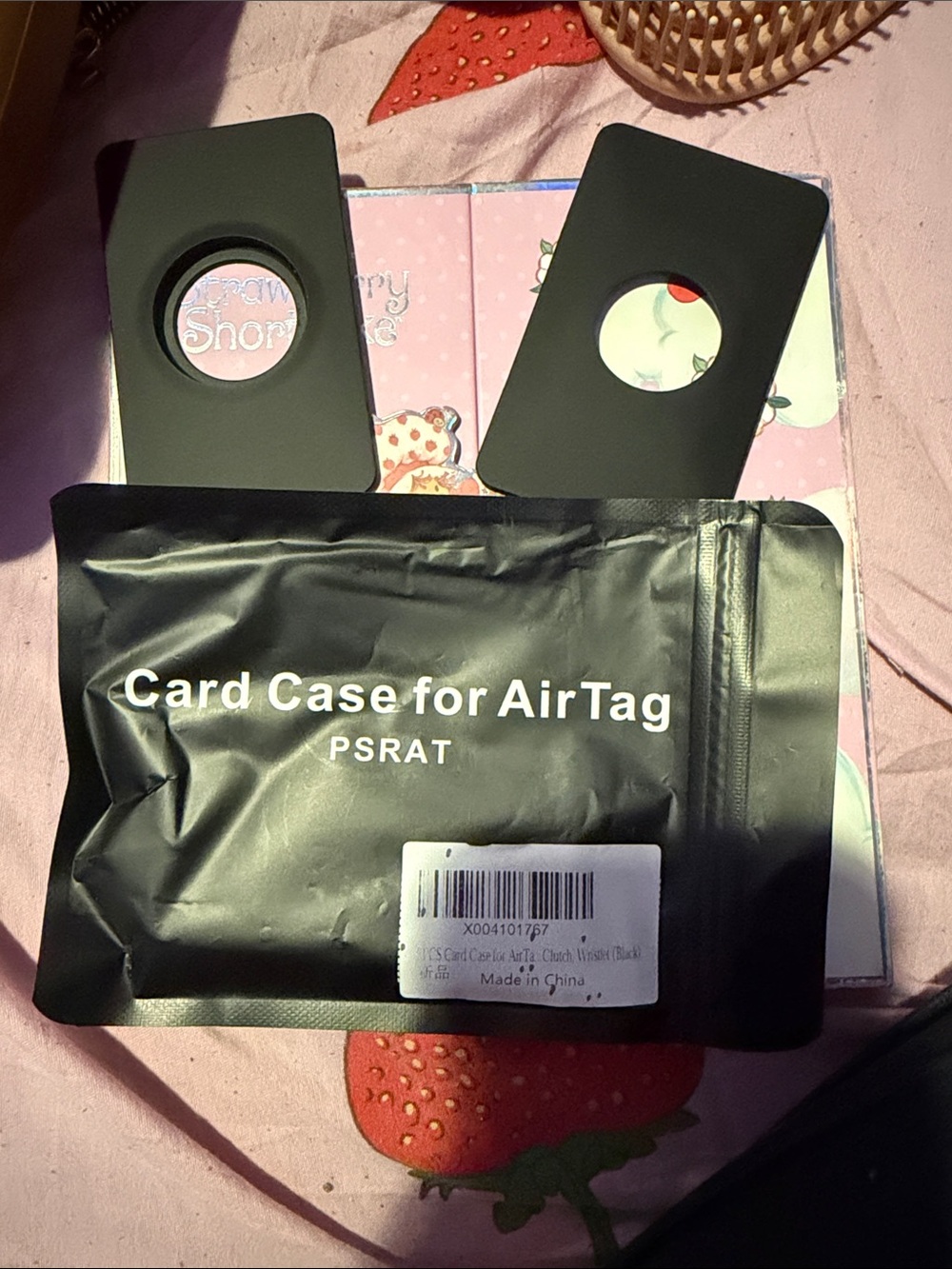 Black Card Case for AirTag - Slim Wallet Insert